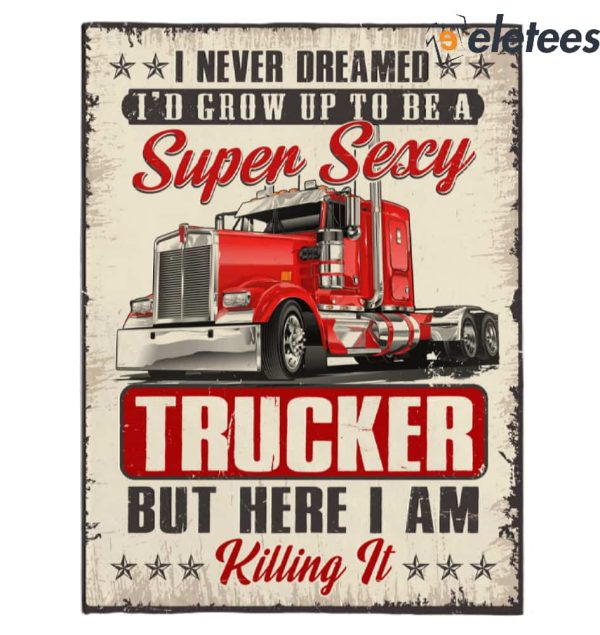 I Never Dreamed I’d Grow Up To Be A Super Sexy Trucker But Here I Am Killing It Blanket