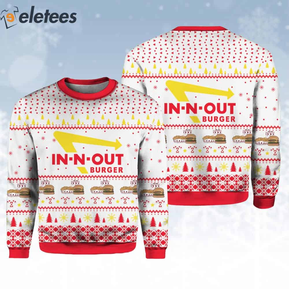 In N Out Burger Ugly Christmas Sweater