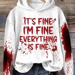 It’S Fine It’S Fine Everyting Is Fine Halloween Sweatshirt