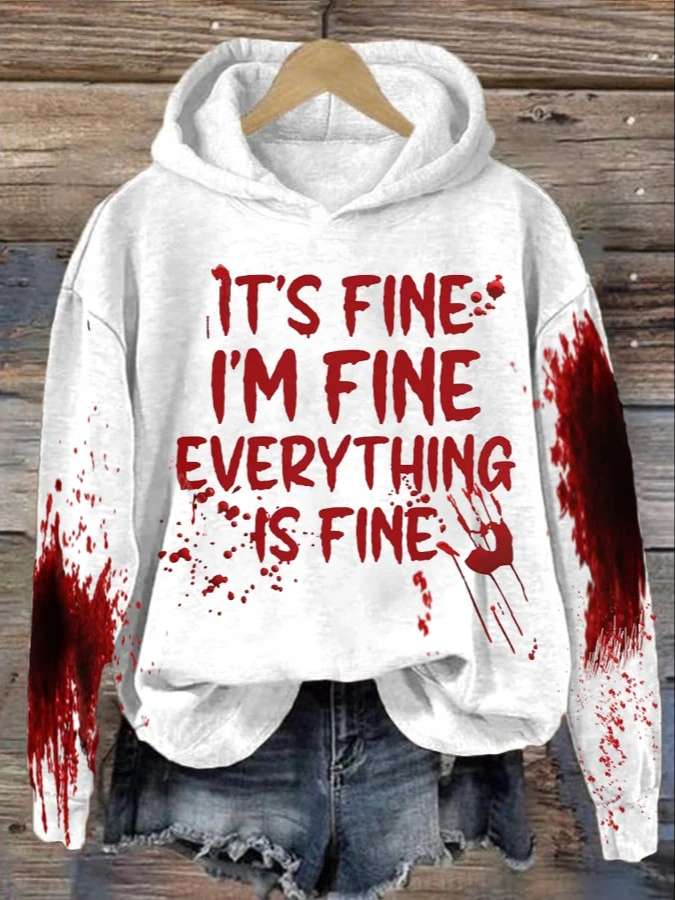 Im fine halloween hoodie sale