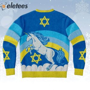 Jewnicorn Star Of David Ugly Christmas Sweater 2