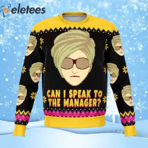 Karen Talks To Manager Meme Ugly Christmas Sweater 1