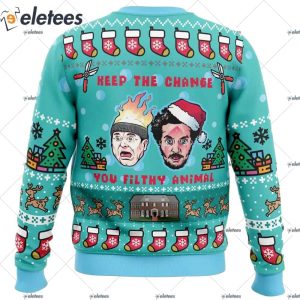 Keep The Change Home Alone Ugly Christmas Sweater 2