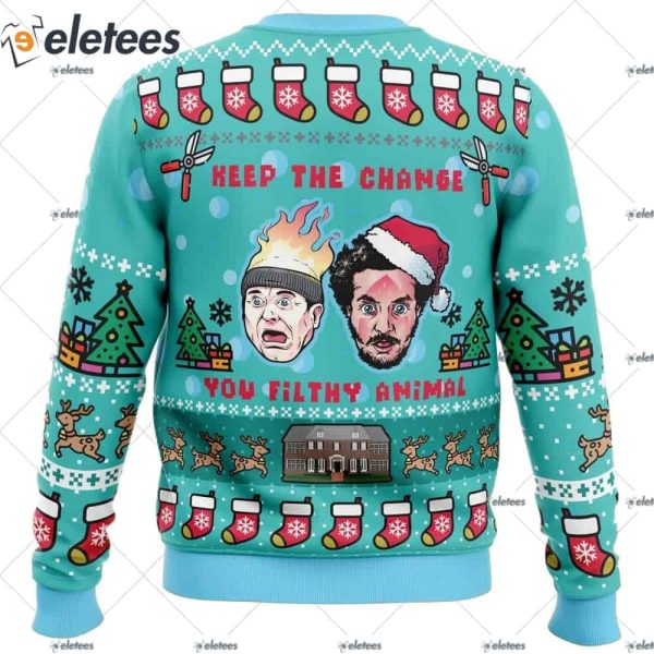 Keep The Change Home Alone Ugly Christmas Sweater