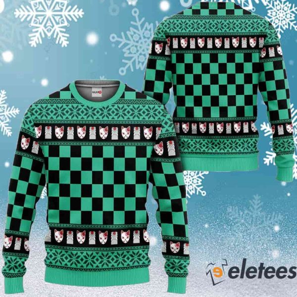 Kimetsu Tanjiro Ugly Christmas Sweater