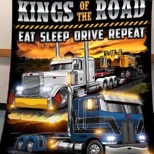 Kings Of The Road Eat Sleep Drive Repeat Blanket 1