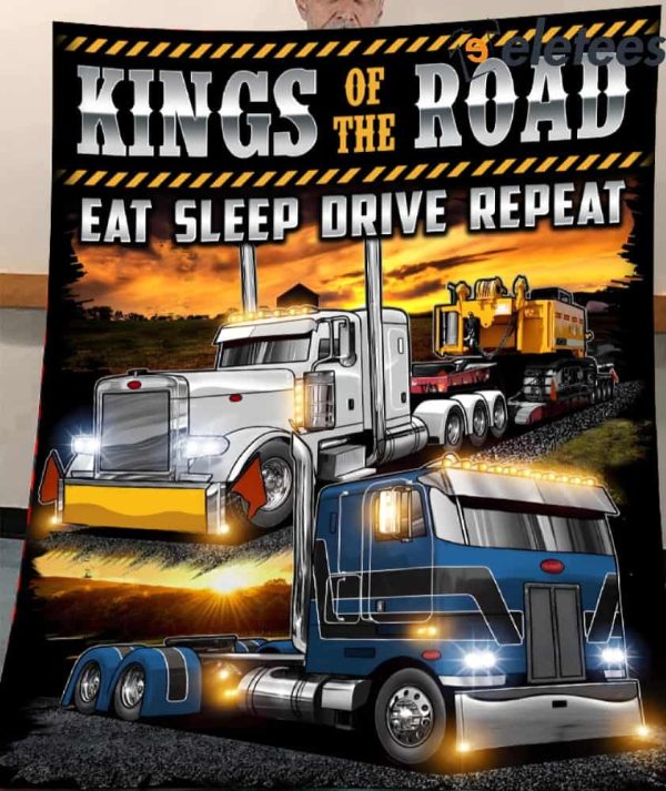 Kings Of The Road Eat Sleep Drive Repeat Blanket