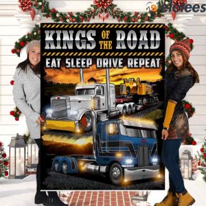Kings Of The Road Eat Sleep Drive Repeat Blanket 3