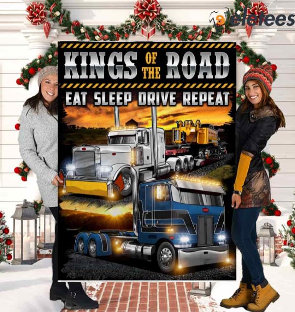 Kings Of The Road Eat Sleep Drive Repeat Blanket