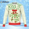 Kiss It Under Mistletoe Funny Ugly Christmas Sweater