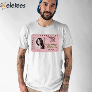 Lana Del Rey Id Card Permanent License Of Travel Shirt 1