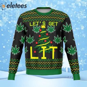 Lets Get Lit Ugly Christmas Sweater 1