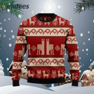 Ugly christmas 2024 sweater with llama