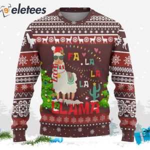 Llama Ugly Christmas Sweater 1