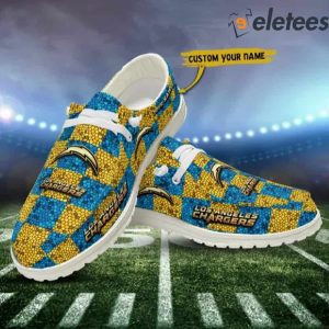 Los Angeles Chargers NFL Personalized Dude Shoes 1