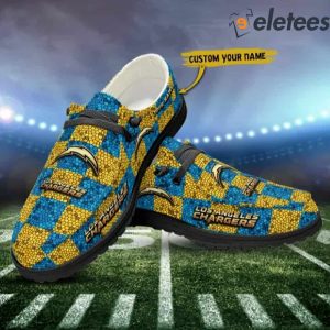 Los Angeles Chargers NFL Personalized Dude Shoes 2