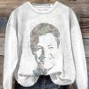 Matthew Perry Casual Printed Long Sleeve Sweatshirt