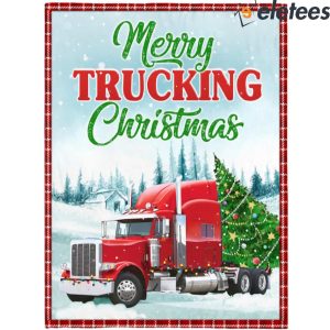 Merry Trucking Christmas Blanket 2