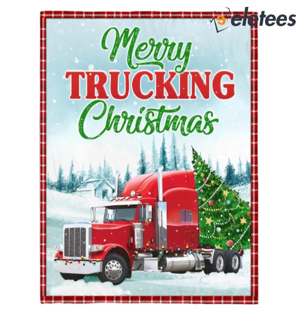 Merry Trucking Christmas Blanket