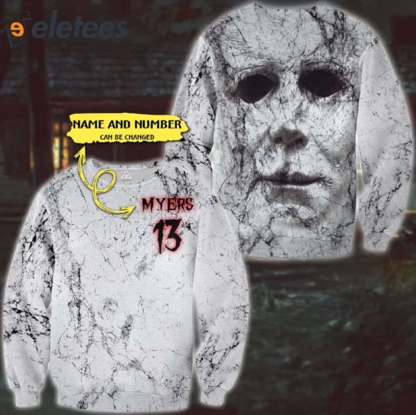 Michael Myers Horror White Face 3D All Over Printed Shirt