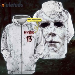 Michael Myers Horror White Face 3D All Over Printed Shirt 3