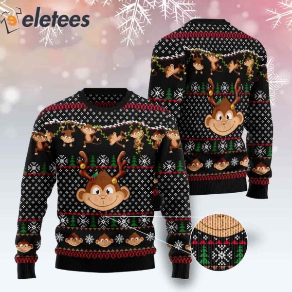 Monkey Funny Ugly Christmas Sweater