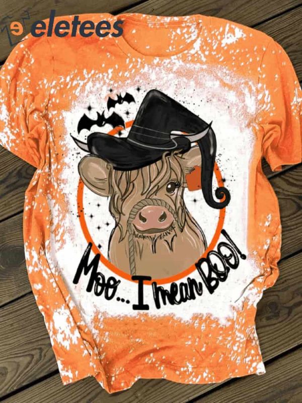 Moo I Mean Boo Cow Print Shirt