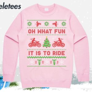 Motorbike Oh What Fun It Is To Ride Ugly Christmas Sweater 2