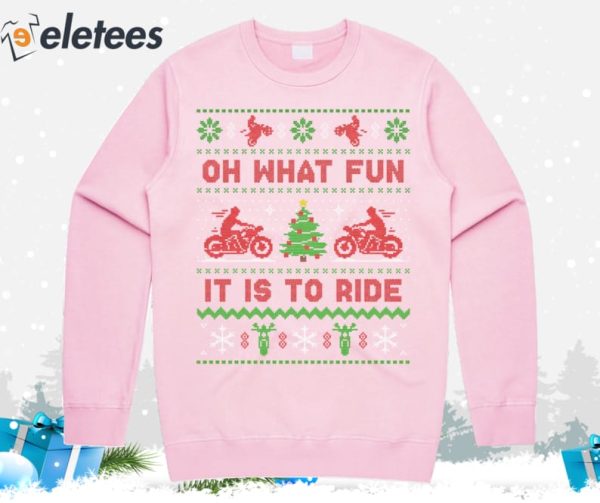 Motorbike Oh What Fun It Is To Ride Ugly Christmas Sweater