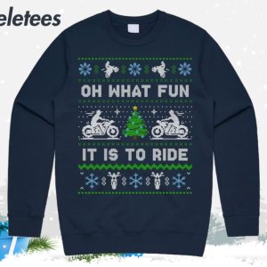 Motorbike Oh What Fun It Is To Ride Ugly Christmas Sweater 4