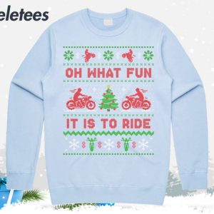 Motorbike Oh What Fun It Is To Ride Ugly Christmas Sweater 5