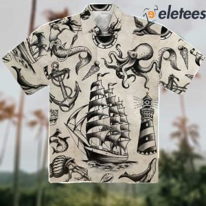 Nautical Mermaid Boat East Care Aloha Hawaiian Shirt 1