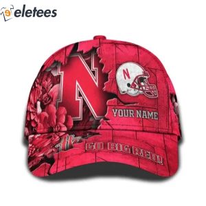 Nebraska Cornhuskers Go Big Red Custom Name 3D Cap