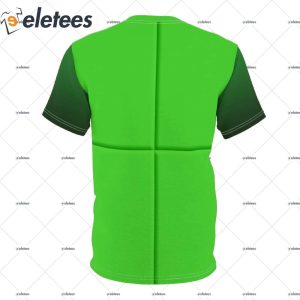 Number Four Green Blocks Halloween Costume Shirt 3