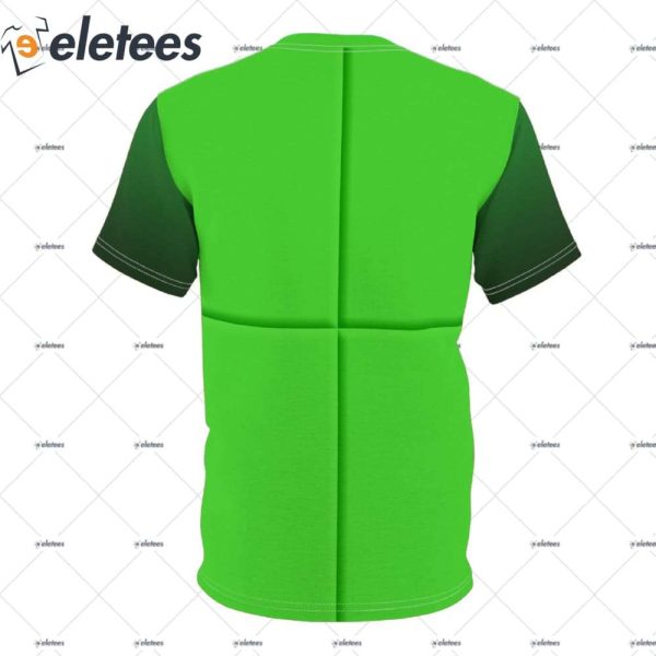 Number Four Green Blocks Halloween Costume Shirt