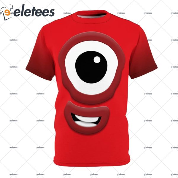 Number One Red Blocks Halloween Costume Shirt