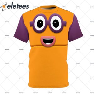 Number Two Orange Blocks Halloween Costume Shirt 3