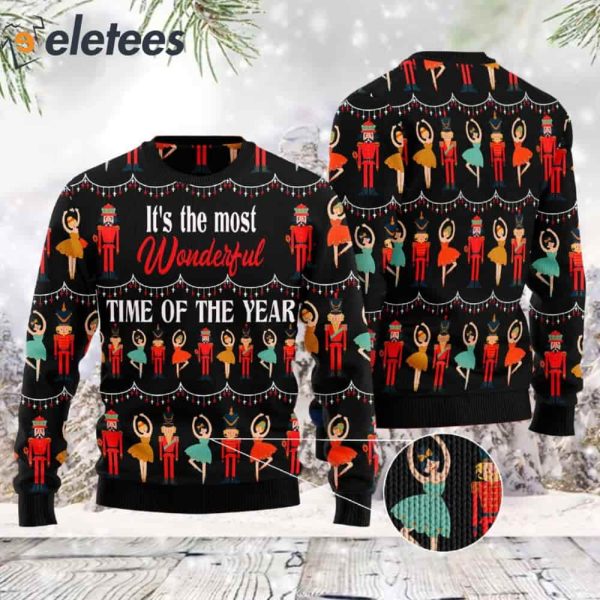 Nutcracker Ballet The Most Wonderful Time Ugly Christmas Sweater