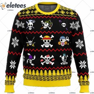 One Piece Jolly Roger Symbol Ugly Christmas Sweater