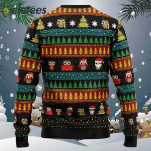 Owl Christmas Tree Ugly Christmas Sweater1