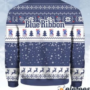 Pabst Blue Ribbon Grnch Christmas Ugly Sweater 3