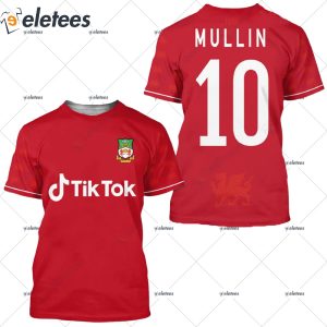 Paul Mullin Wrexham AFC Tiktok 3D Printed Shirt