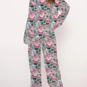 Pink Santa Cute Pajama Set 3