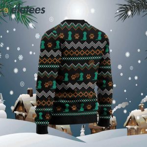 Pit Bull A Kiss Ugly Christmas Sweater1