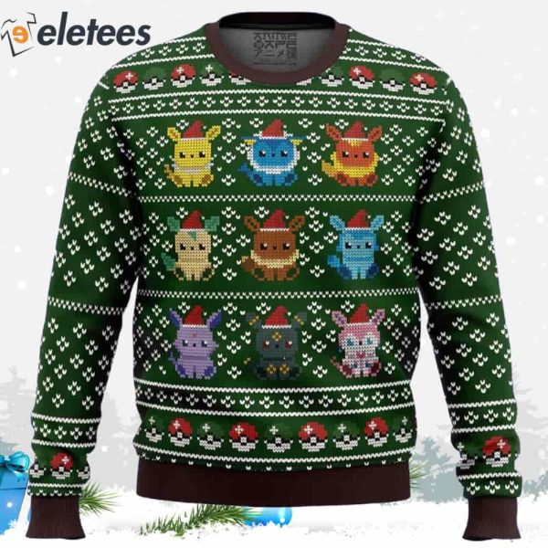 Pokemon Eevee Eeveelutions Ugly Christmas Sweater