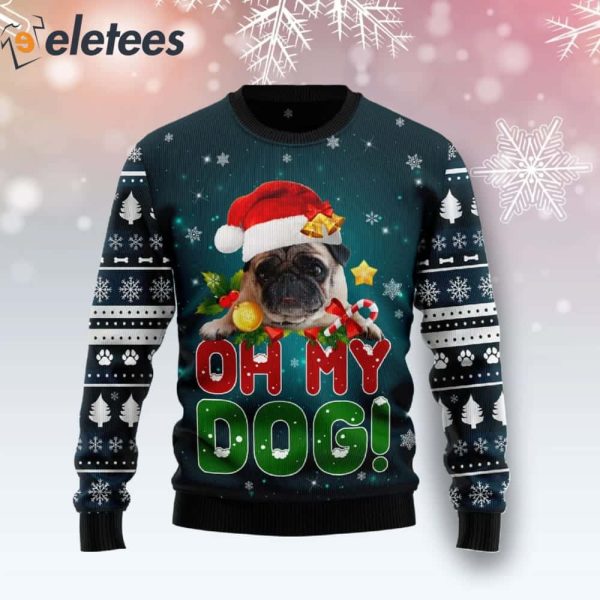 Pug Oh My Dog Ugly Christmas Sweater