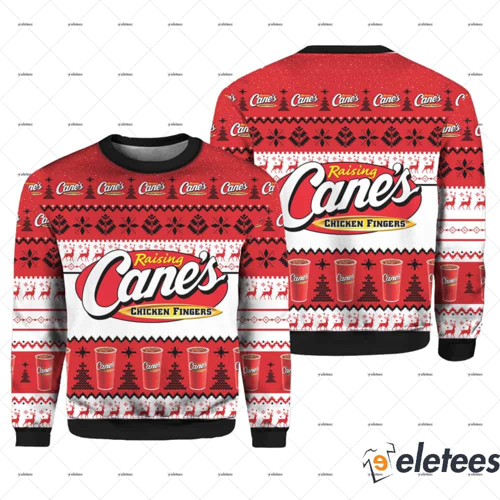Raising Cane's Chicken Fingers Christmas Ugly Sweater