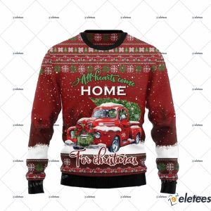 Red Truck Home Christmas Ugly Sweater 1