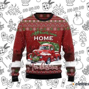 Red Truck Home Christmas Ugly Sweater 2