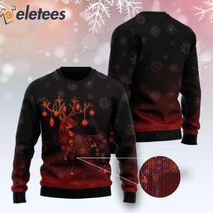 Reindeer Tie Dye Ugly Christmas Sweater 2